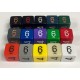 Dados D6 Number Opaque variados