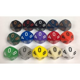 Dados D10 Opaque variados