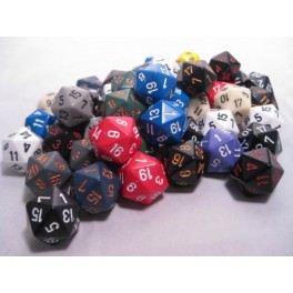 Dados D20 variados