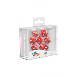 Oakie Doakie Dice RPG Set Solid - Red (7)