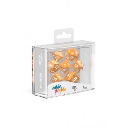 Oakie Doakie Dice RPG Set Marble - Orange (7)