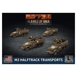 M3 Halftrack Transport Platoon (x4 Plastic)