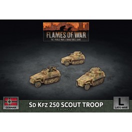 Sd Kfz 250 8cm/7.5cm/2cm Scout Platoon (x3 Plastic