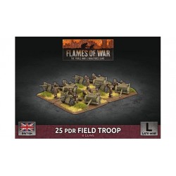  25 pdr Field Troop (x4 Plastic)