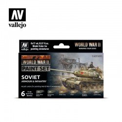 Vallejo WWII Soviet Armour and Infantry Paint Set