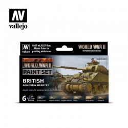 Vallejo WWII British Armour and Infantry Paint Set