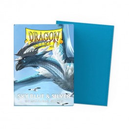 Dragon Shield Standard Sleeves Matte Dual - Sky Blue & Silver