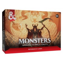 D&D RPG Reference cards: Monsters (animals and NPCs)